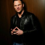 Chris Pratt Black Leather Jacket