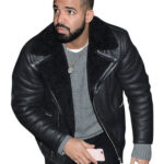 Drake Aviator Shearling Leather Jacket