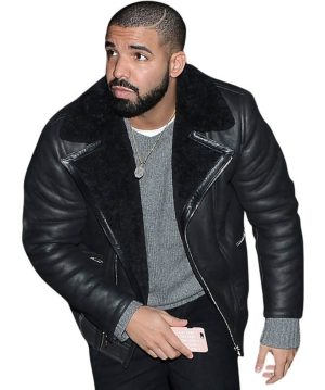 Drake Aviator Shearling Leather Jacket