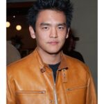 John Cho Tan Leather Jacket