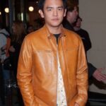 John Cho Tan Leather Jacket