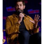 John Krasinski Brown Leather Jacket