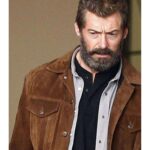 Logan Hugh Jackman Brown Suede Leather Jacket