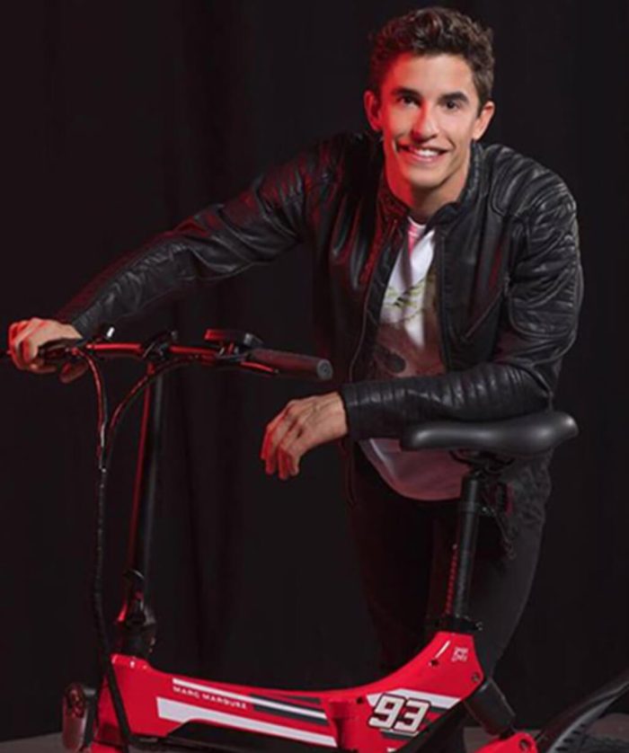 Marc Marquez Black Leather Jacket
