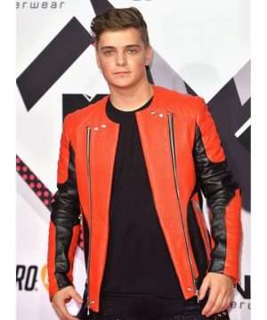 Martin Garrix MTV European Music Awards Red Leather Red Jacket