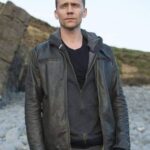 Tom Hiddleston Black Biker Leather Jacket