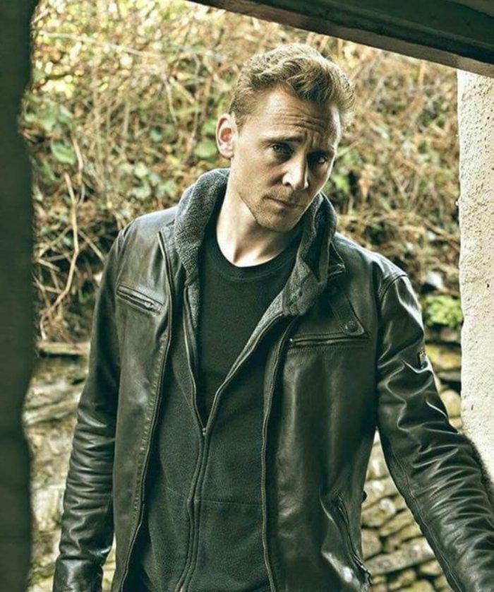 Tom Hiddleston Black Leather Jacket