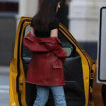 Dakota Johnson Madame Web Leather Coat Women