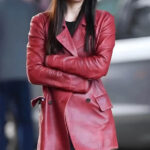 Dakota Johnson Madame Web Leather Coat