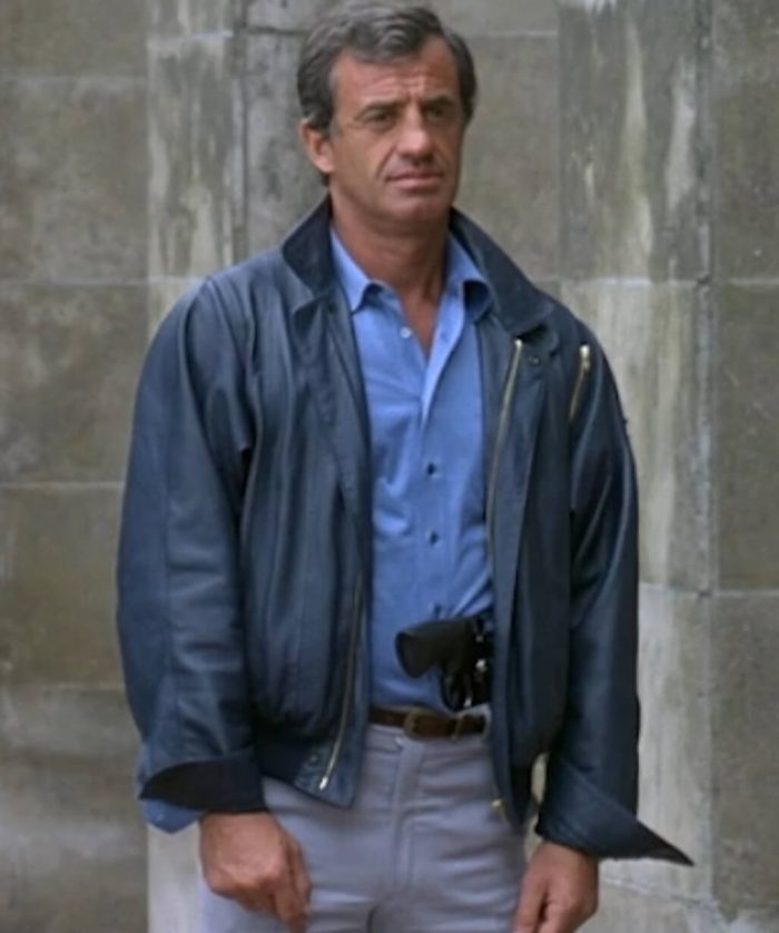 Jean-Paul Belmondo The Professional Blue Leather Jacket
