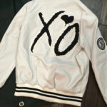 XO The Weeknd Varsity White Jacket