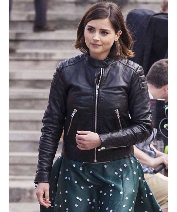 Doctor Who Clara Oswald Black Leather Jacket