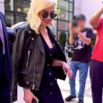 Emilia Clarke Biker Black Leather Jacket