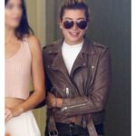 Hailey Bieber Biker Leather Jacket