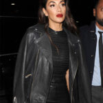 Nicole-Scherzinger-Belted-Biker-Leather-Jacket