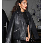 Nicole Scherzinger Belted Leather Jacket