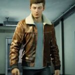 Peter Parker Spider Man 2 Brown Leather Jacket