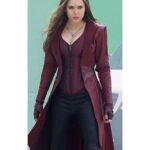 Scarlet Witch Leather Coat Maroon Costume