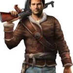 Uncharted 2 Game Nathan Drake Brown Jacket