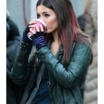 Victoria Justice Green Jacket