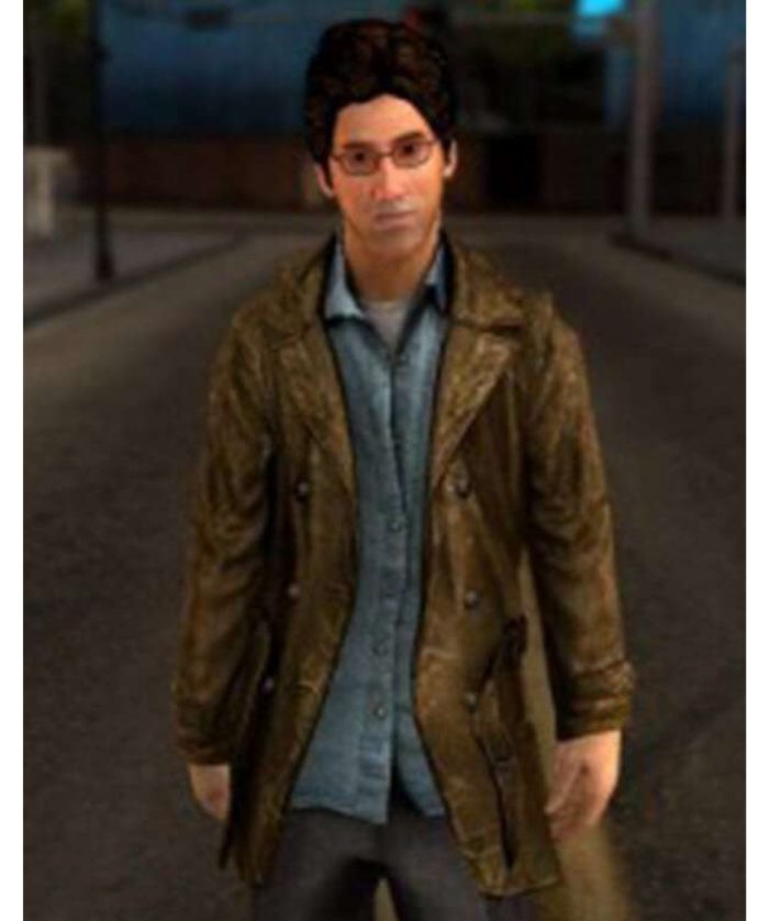 Video-Game-Silent-Hill Harry Mason Distressed Leather Jacket