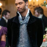 Bridgerton Simon Basset Velvet Black Long Coat