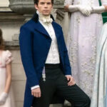 Luke Newton Colin Bridgerton Blue Trench Coat