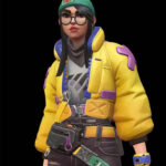 Valorant Killjoy Yellow Faux Leather Jacket Cosplay