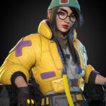 Valorant Killjoy Yellow Faux Leather Jacket