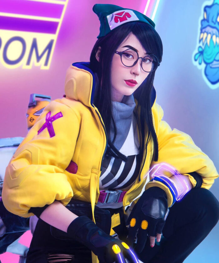 Valorant Killjoy Yellow Faux Leather Jacket