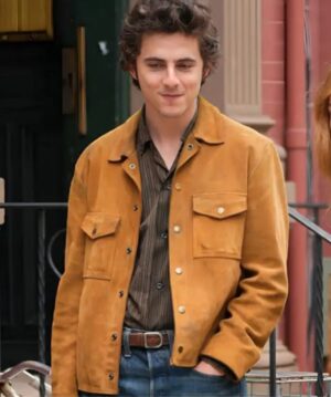 A-Complete-Unknown Timothee Chalamet Leather Brown Jacket
