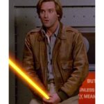 Bill Pullman Lone Starr Spaceballs Leather Brown Jacket