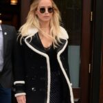 Jennifer Lawrence Black Leather Jacket