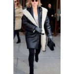 Jennifer Lawrence Shearling Leather Coat
