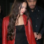 Olivia Rodrigo Red Moto Leather Jacket