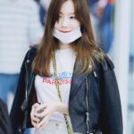 Taeyeon Black Biker Leather Jacket
