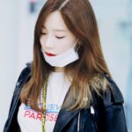 Taeyeon Black Real Leather Jacket