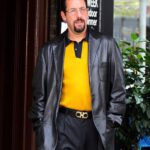 Adam Sandler in Uncut Gems Black Leather Coat