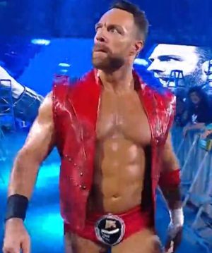 LA Knight WWE Money In The Bank Red Leather Vest Outfit