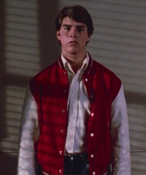 Risky Business Tom Cruise Red Varsity Jacket