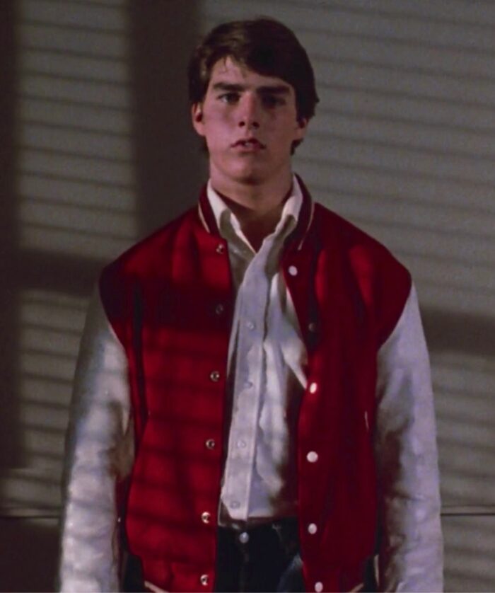 Risky Business Tom Cruise Red Varsity Jacket