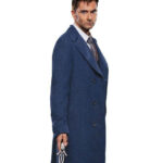Fourteenth Doctor Who David Tennant Blue Wool Coat - Image 3
