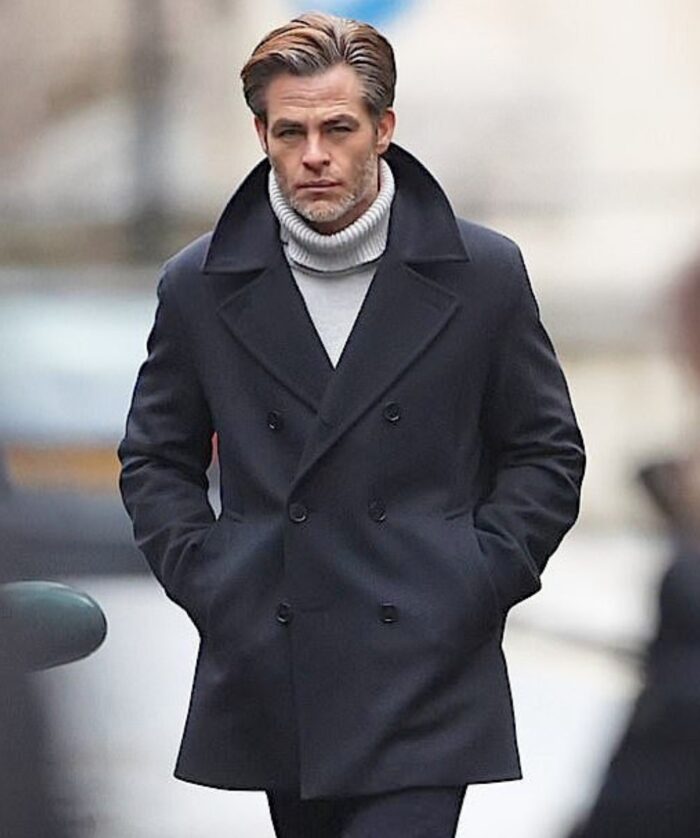 All the Old Knives Chris Pine Black Peacoat