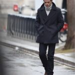 All the Old Knives Chris Pine Black Wool Peacoat
