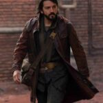 Andor Diego Luna Leather Brown Coat