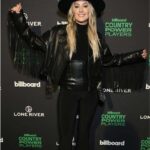 Billboard-Country-Power Players Lainey Wilson Fringe Black Jacket