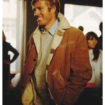 Chappellet Downhill Racer Robert Redford Shearling Brown Leather Jacket
