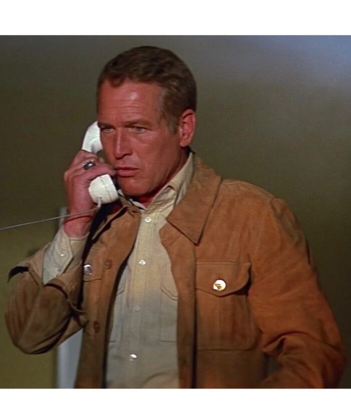 Doug-Roberts-The-Towering Inferno Paul Newman Brown Leather Coat