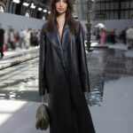 Emily Ratajkowski NYC Street Black Leather Coat