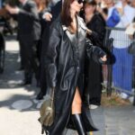 Emily Ratajkowski NYC Street Leather Coat
